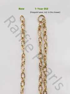 Gold-Plated 316L Steel Necklace Tarnish Experiment