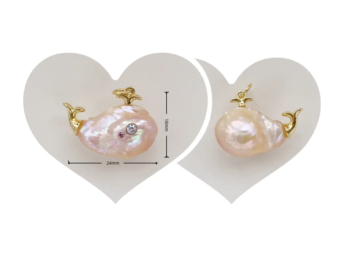 Pearl Fish Necklace – One-of-a-Kind Cute Pearl Pendant - raffiepearls01