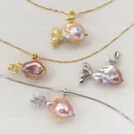 Pearl Fish Necklace – One-of-a-Kind Cute Pearl Pendant - raffiepearls01