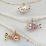 Pearl Fish Necklace – One-of-a-Kind Cute Pearl Pendant - raffiepearls01