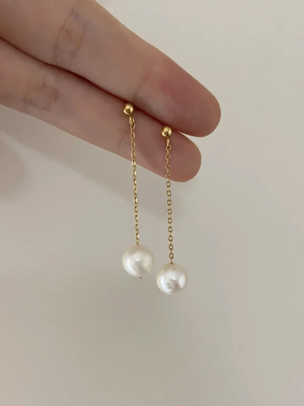 Pearl Station Necklace and Earrings – Freshwater Pearl Jewelry Set - raffiepearls18