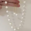 Pearl Station Necklace and Earrings – Freshwater Pearl Jewelry Set - raffiepearls18
