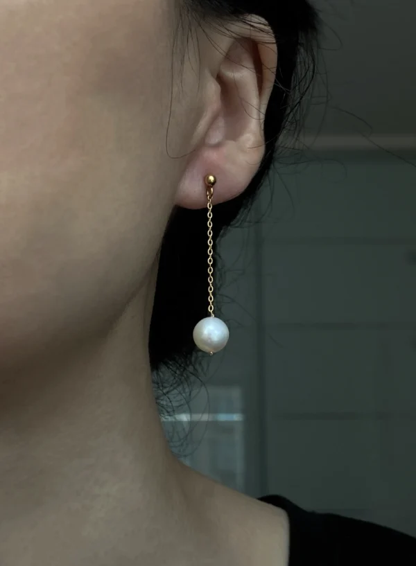 Pearl Station Necklace and Earrings – Freshwater Pearl Jewelry Set - raffiepearls18