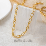 18K Gold-Plated Medical Steel Harmony Link Chain - Openable Clasp, Tarnish-Resistant, Custom Length Necklace, Sensitive Skin Friendly, DIY Jewelry Making Supplies