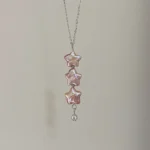 Starlight Necklace- Handmade Sterling Silver Necklace with Colorful Star-Shaped Freshwater Pearls and 5A Zircon - Adjustable Chain, Unique Jewelry Gift for Women