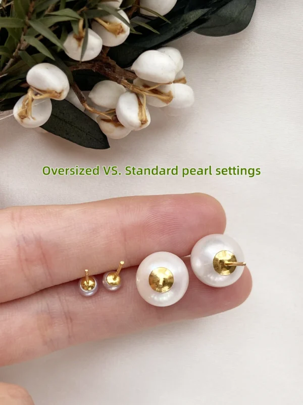 Big Pearl Earrings - Real Freshwater Pearls 10~12mm - raffiepearls23