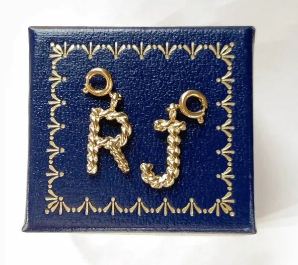 Raffie & Julia18k Gold-Plated Initial Letter Charm with Openable Clasp
