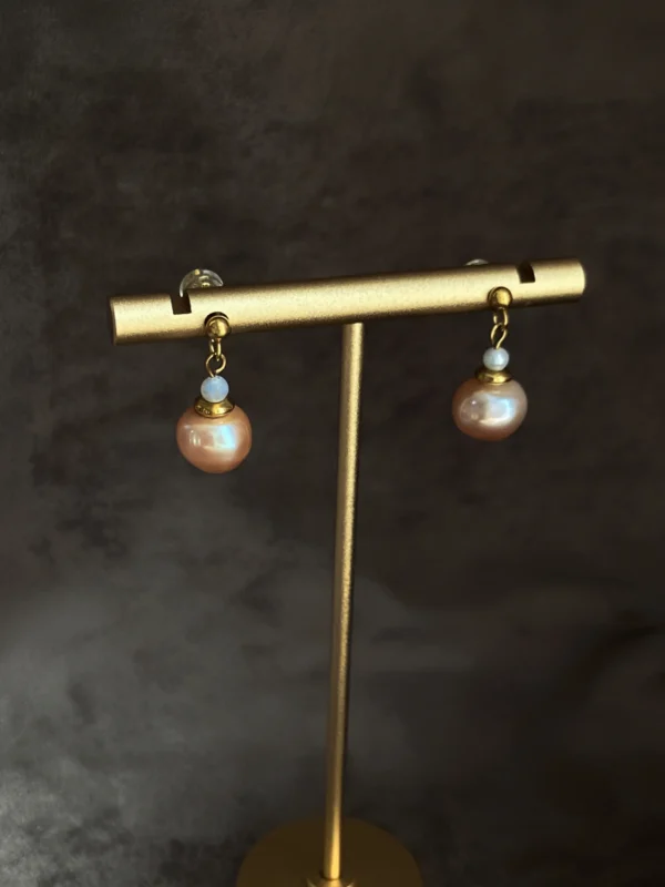 Pearl Earrings Drop – Naturally Colored Pearls in Tarnish-Free Gold Earrings - raffiepearls11