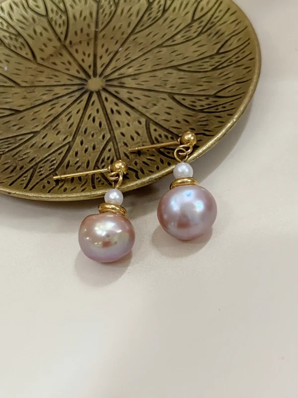 Pearl Earrings Drop – Naturally Colored Pearls in Tarnish-Free Gold Earrings - raffiepearls11