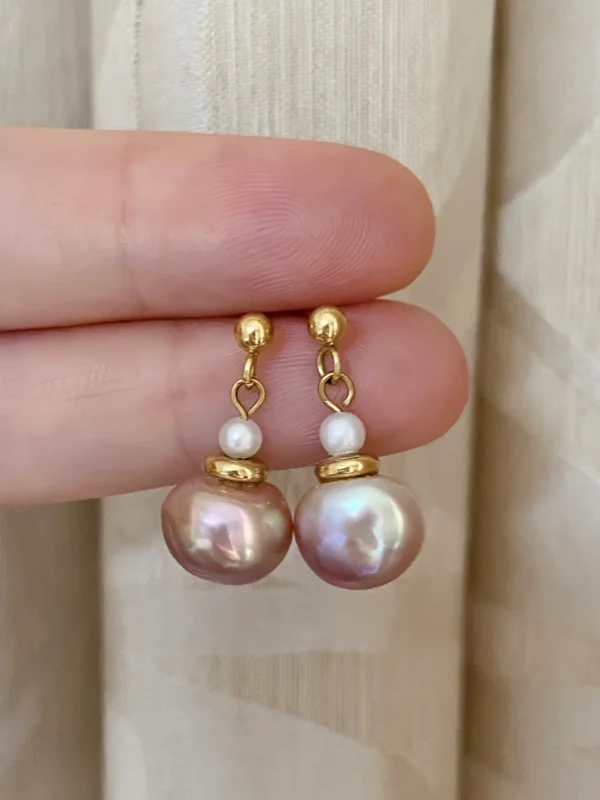 Pearl Earrings Drop – Naturally Colored Pearls in Tarnish-Free Gold Earrings - raffiepearls11
