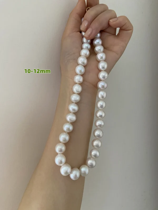 Large Pearl Necklace – AA+ Freshwater Pearls in 3 Sizes - raffiepearls34
