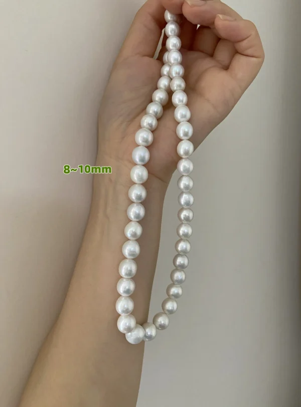 Large Pearl Necklace – AA+ Freshwater Pearls in 3 Sizes - raffiepearls34
