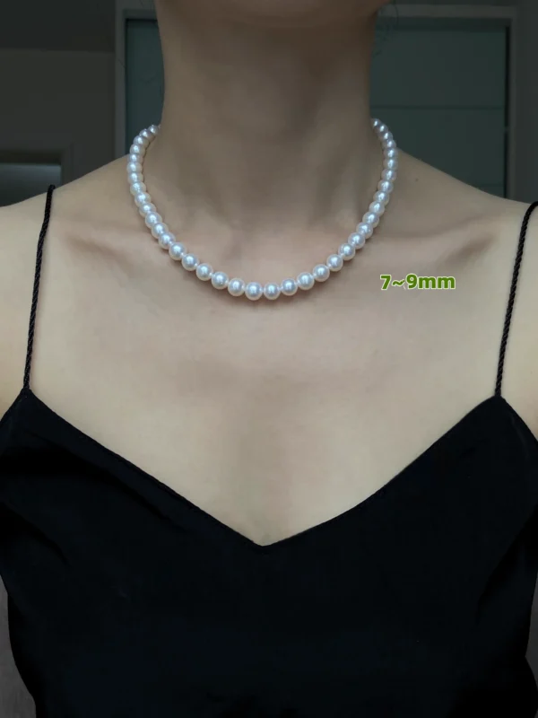 Large Pearl Necklace – AA+ Freshwater Pearls in 3 Sizes - raffiepearls34