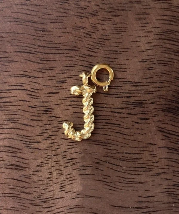 Raffie & Julia18k Gold-Plated Initial Letter Charm with Openable Clasp