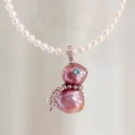 Bird & Duck Necklace with Baroque Pearls - Unique Jewelry - raffiepearls29