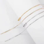 All-Purpose Adjustable Pin-Style Sterling Silver Chain Necklace for Women – 18k Gold Plated or S925 Silver, Dainty Thin Necklace for Charms and Pendants, Tangle-Free, Sensitive Skin Friendly, DIY Must-Have, Minimalist Layering Necklace