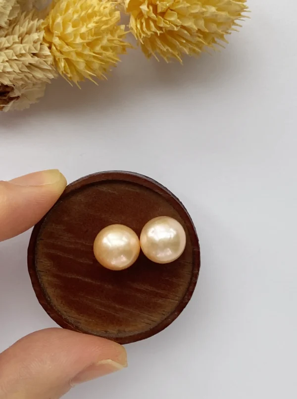 Floating Pearl Necklace - Edison Pearl & 18k Solid Gold Caps - raffiepearls31