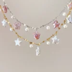 Pearl Star Bracelet with Pink or White Freshwater Pearls – Stainless Steel Magnetic Jewelry – raffiepearls20
