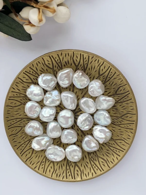 Keshi Pearl Necklace | Tarnish-Free, Layered or Intertwined Chain Pearl Necklace - raffiepearls40