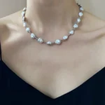 Keshi Pearl Necklace | Tarnish-Free, Layered or Intertwined Chain Pearl Necklace - raffiepearls40