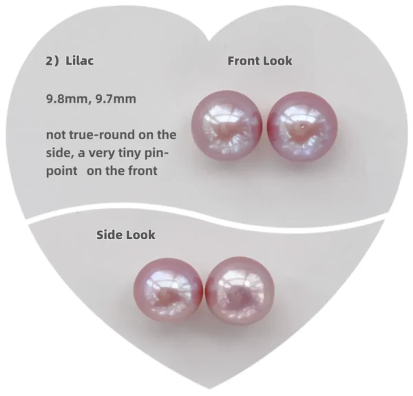 Purple Pearl Earrings – Natural 10mm Pearl Earrings in Sterling Silver - raffiepearls49