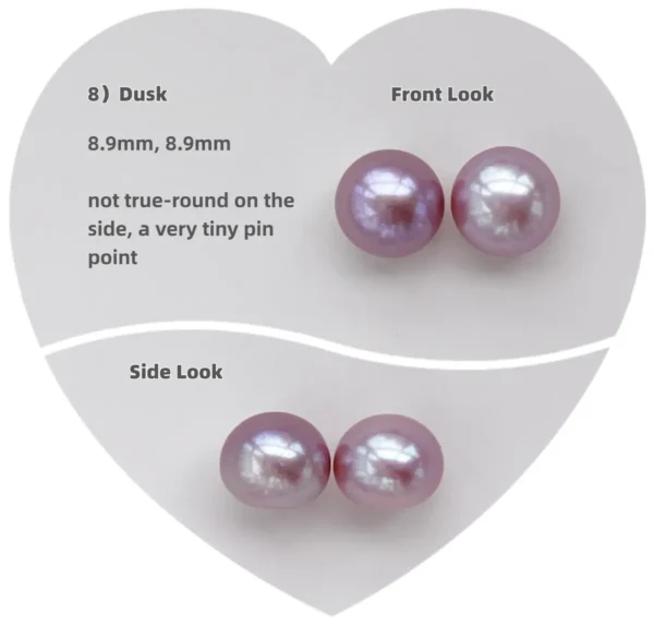 Purple Pearl Earrings – Natural 10mm Pearl Earrings in Sterling Silver - raffiepearls49