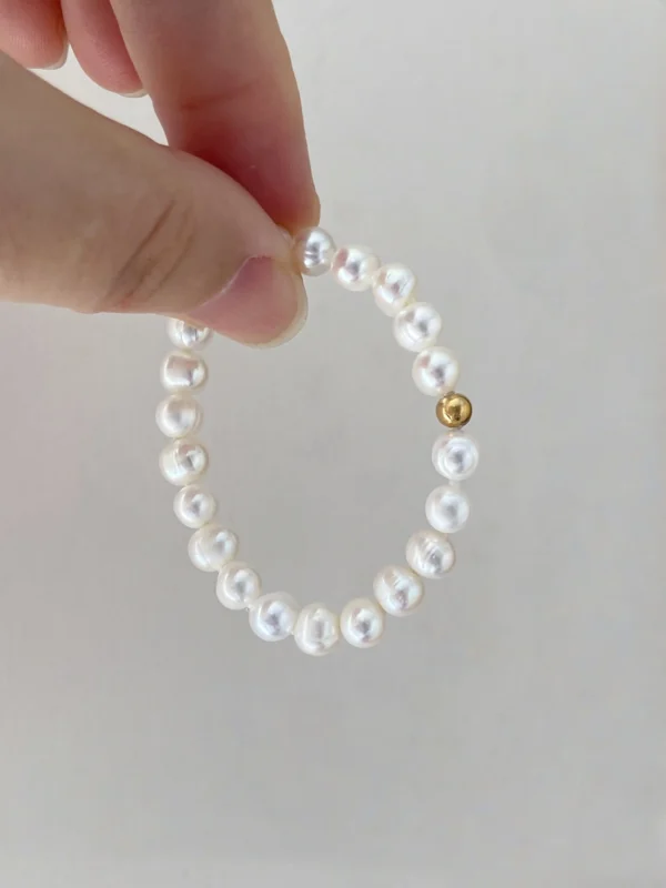 Children’s Pearl Bracelet – Safe Kids Jewelry with Stretch Design - raffiepearls47