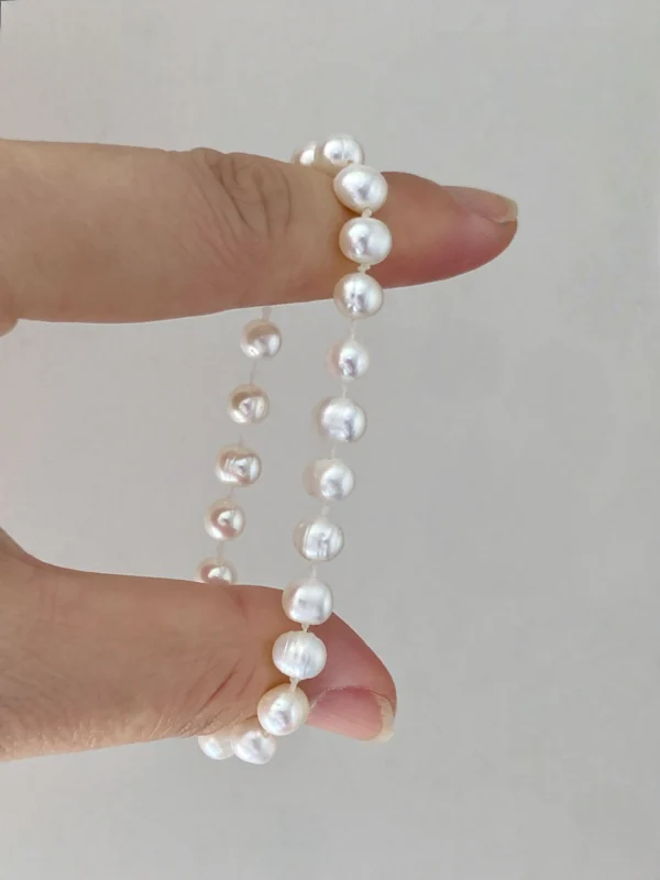 Children’s Pearl Bracelet – Safe Kids Jewelry with Stretch Design - raffiepearls47