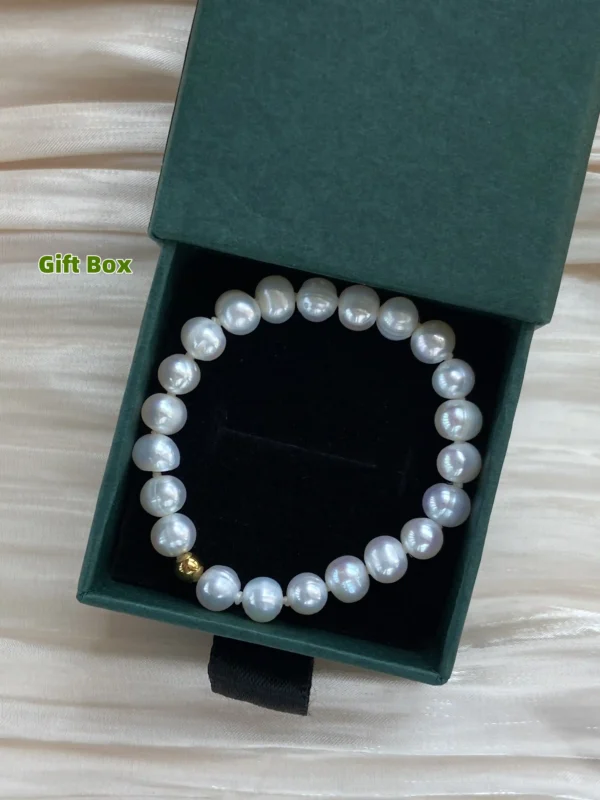 Children’s Pearl Bracelet – Safe Kids Jewelry with Stretch Design - raffiepearls47