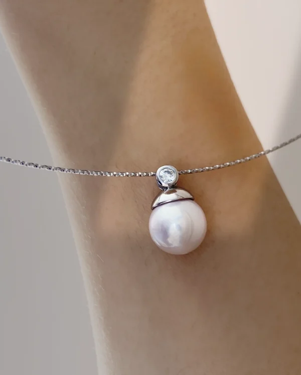 Pearl Choker - Collar with Pearls White/Purple/Black - raffiepearls48