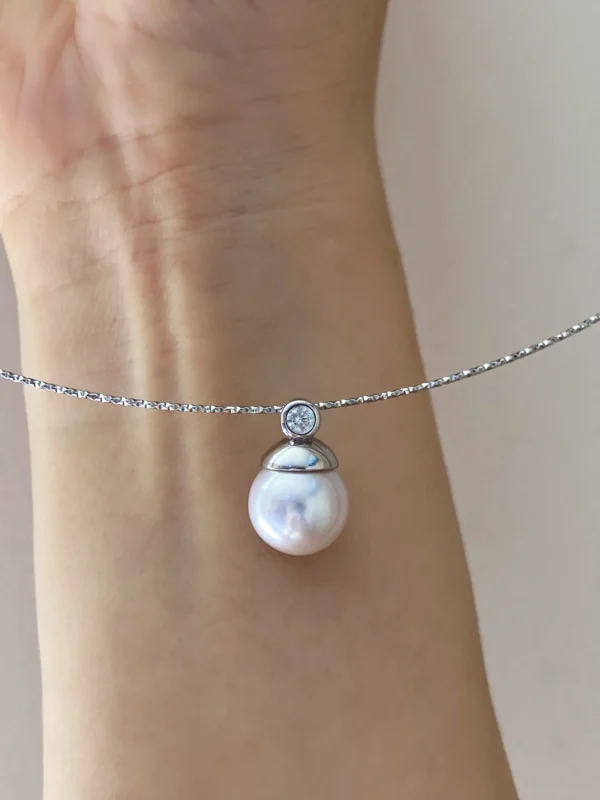 Pearl Choker - Collar with Pearls White/Purple/Black - raffiepearls48