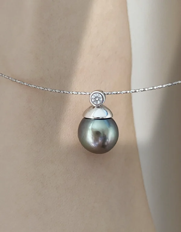 Pearl Choker - Collar with Pearls White/Purple/Black - raffiepearls48