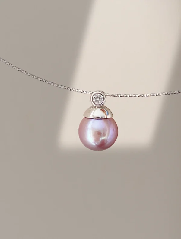 Pearl Choker - Collar with Pearls White/Purple/Black - raffiepearls48