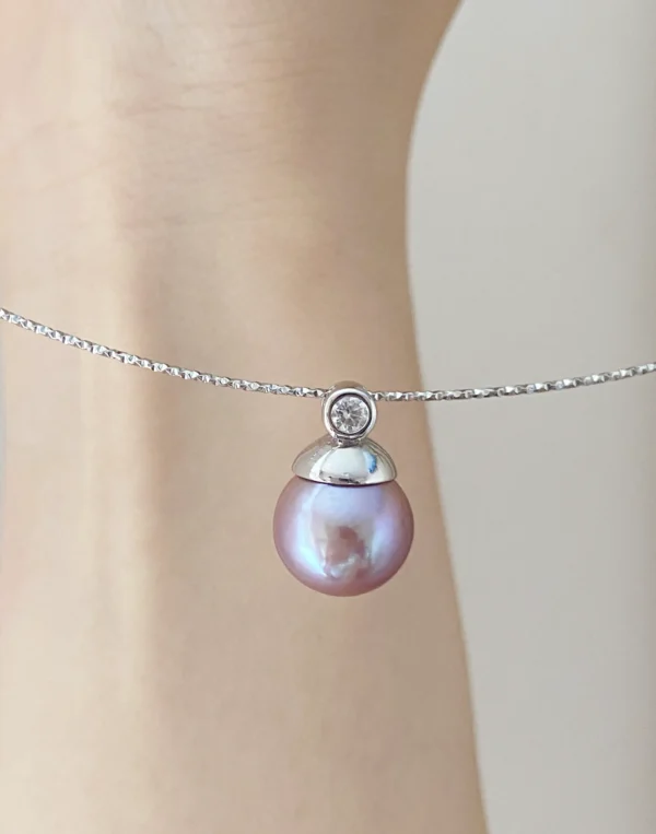 Pearl Choker - Collar with Pearls White/Purple/Black - raffiepearls48