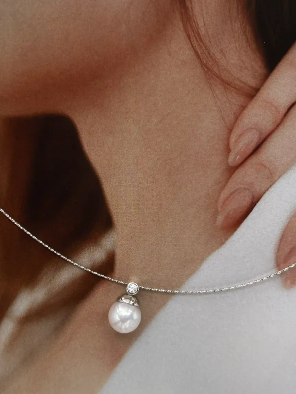 Pearl Choker - Collar with Pearls White/Purple/Black - raffiepearls48