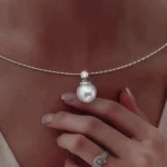 Pearl Choker - Collar with Pearls in White/Purple/Black - raffiepearls48