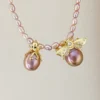 Pearl Octopus Pendant | Bee Brooch - Real Pearls in Sterling Silver - raffiepearls52
