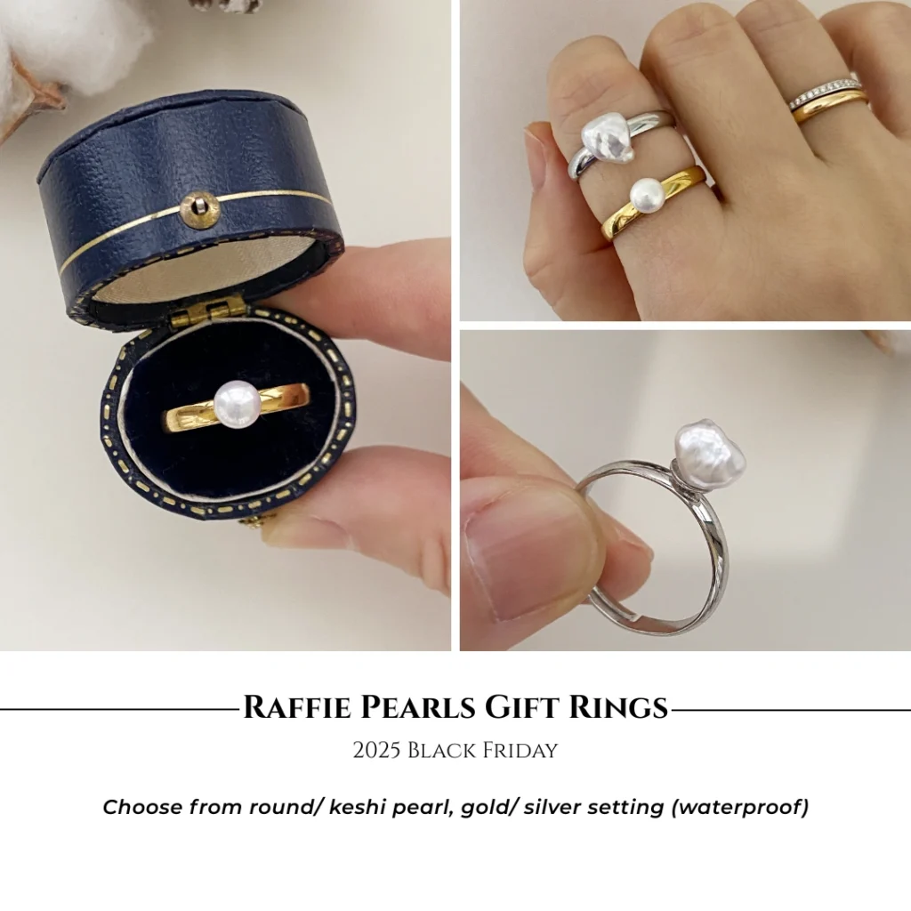 Raffie Pearls 2025 Black Friday Gift Rings