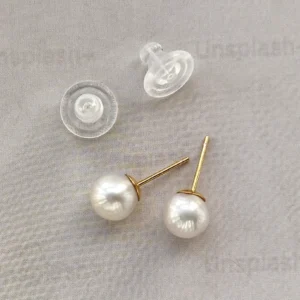 Hypoallergenic Pearl Stud Earrings in Sterling Silver