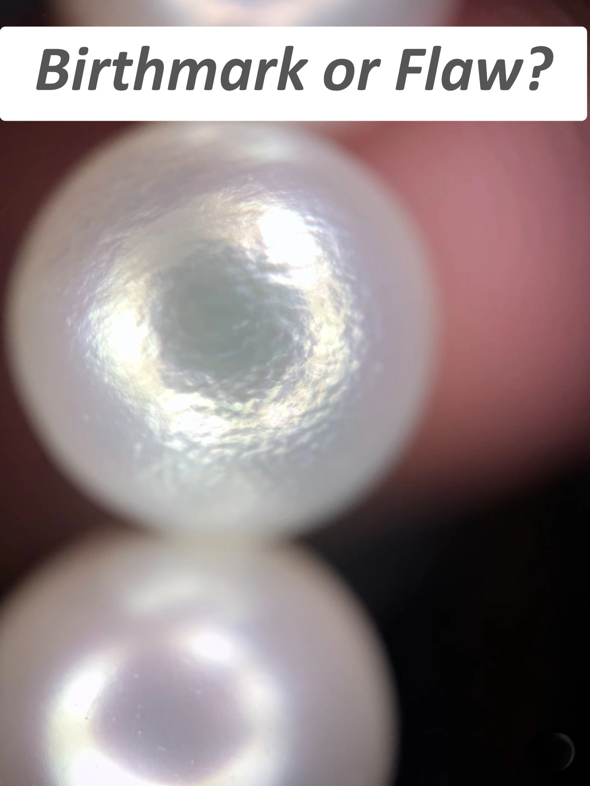 Magnified surface texture of Edison pearl