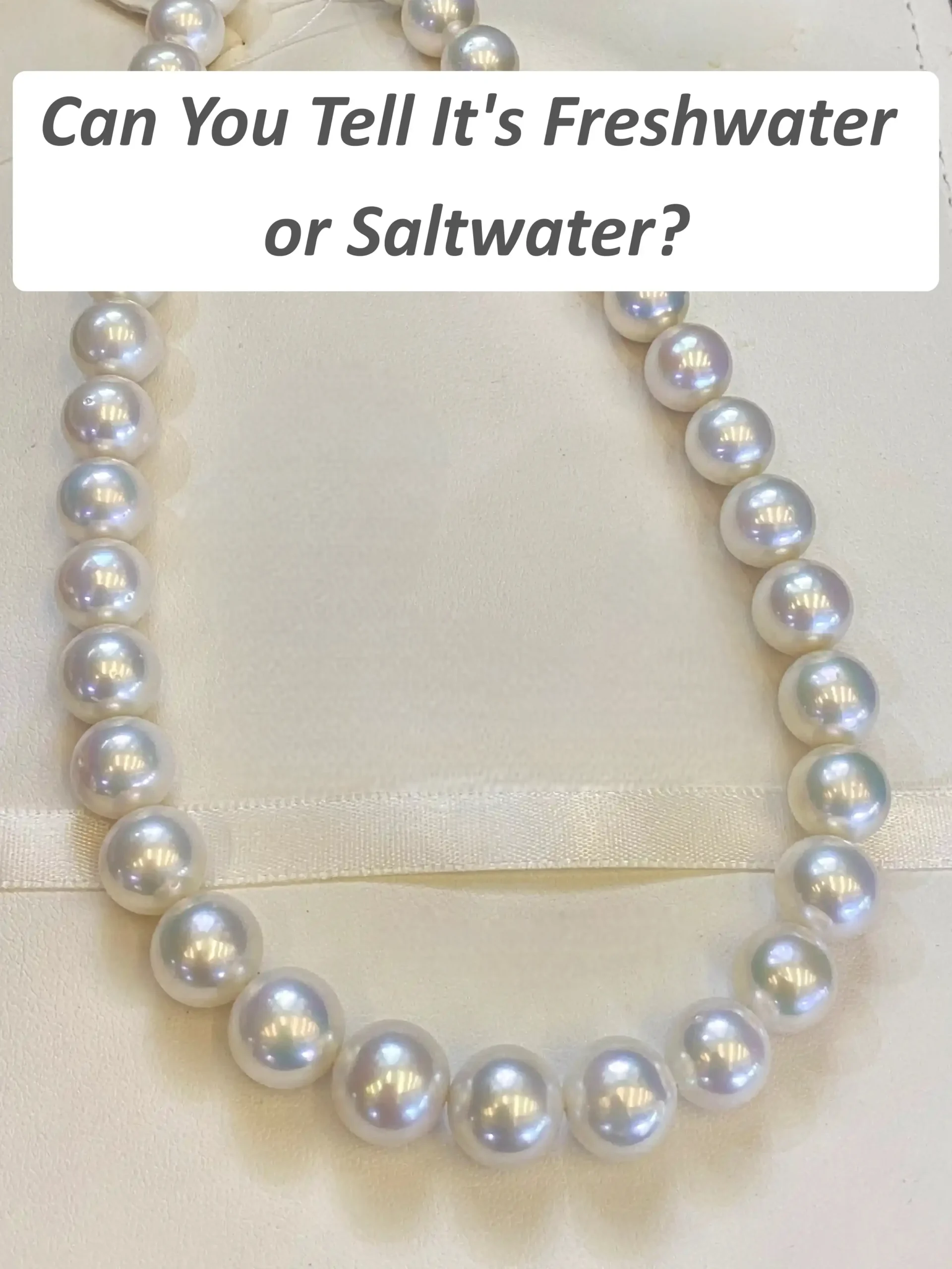 White Edison pearl necklace with high luster and near-round pearls