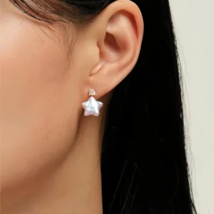 Pearl Star Earrings – Natural Pearl Stud Earrings